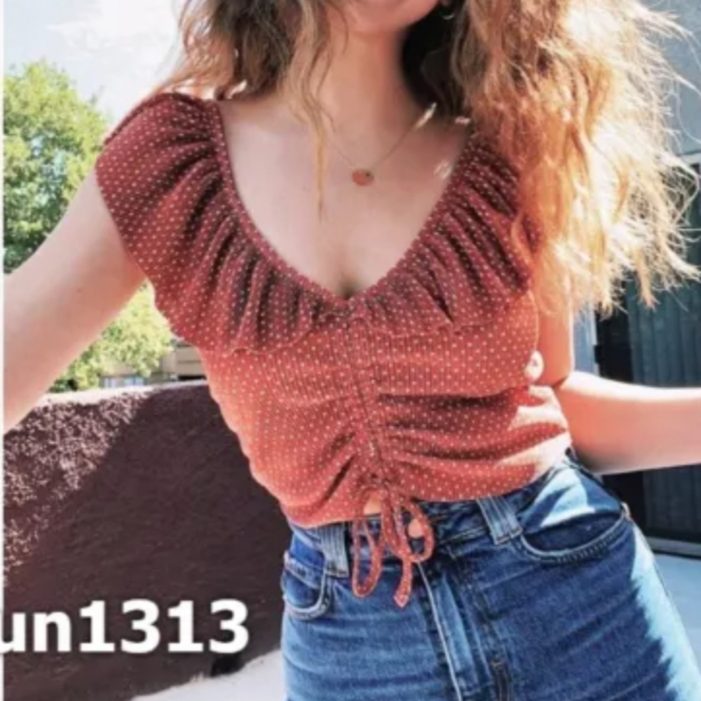 Zara polka dot top